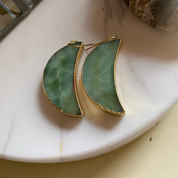 Jewelry - Moon earrings-handmade and one of a kind